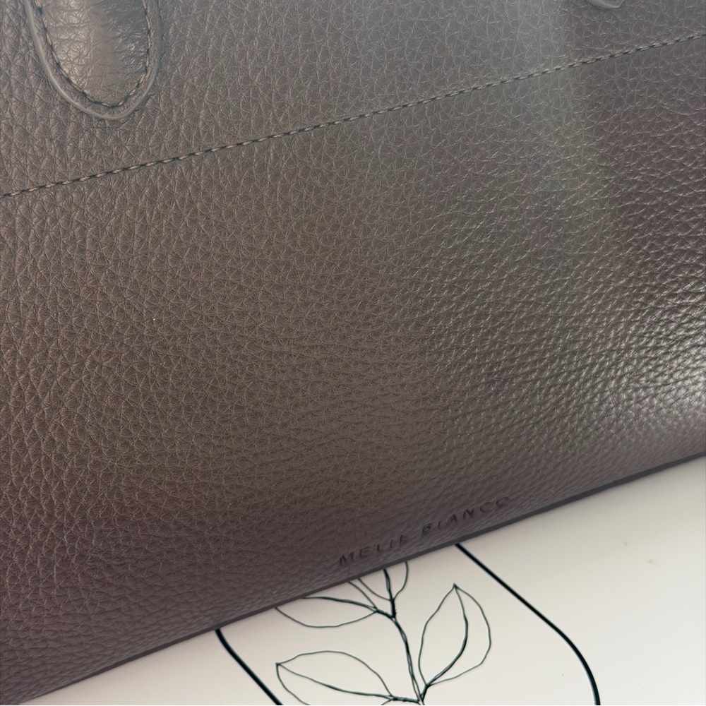 Melie Bianco Marlo Espresso Recycled Vegan Top Handle Bag(new in a box with tag) - Picture 4 of 14